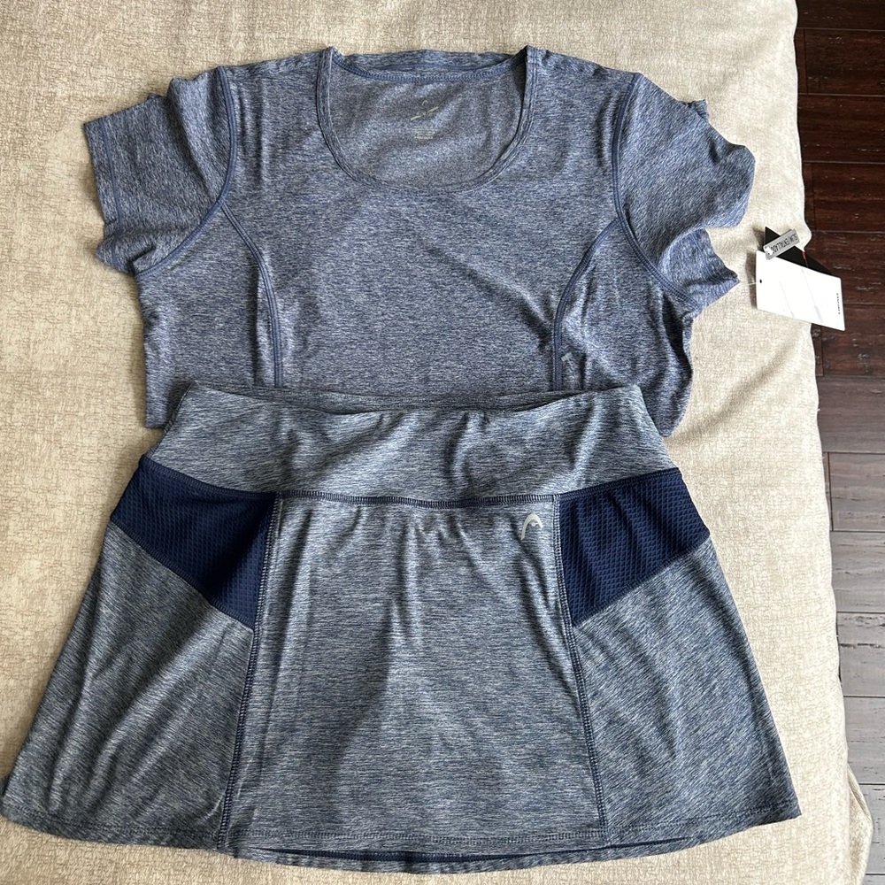 NWT Head Blue Skort Set Size M